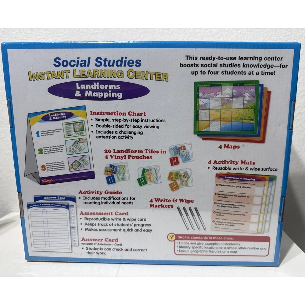 Lakeshore Social‎ Studies Instant Learning Center Landforms & Mapping Grades 2-3
